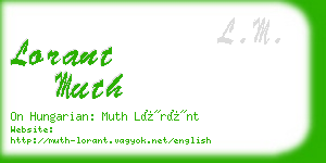 lorant muth business card